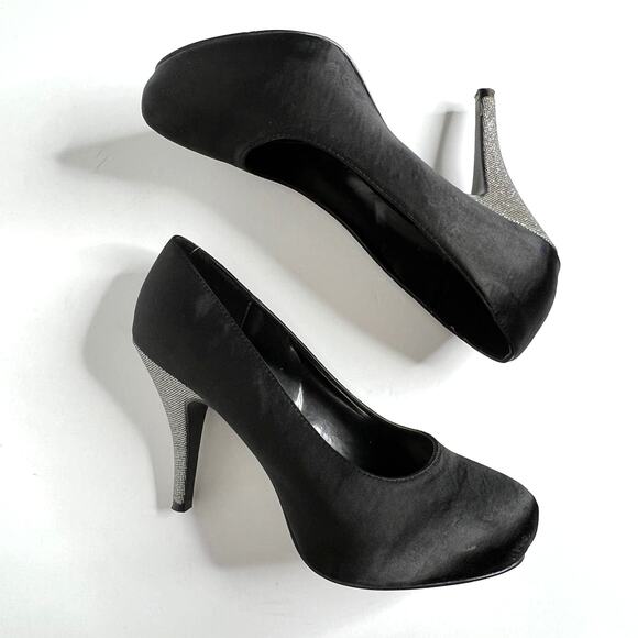 Unlisted Flawless Platform Heels Black Silver Shoe Size 10 - Picture 6 of 8